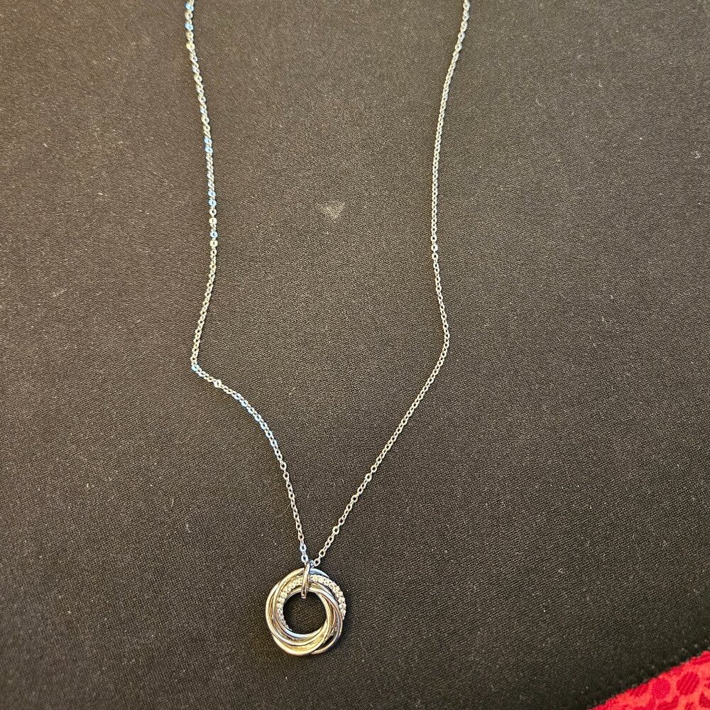 6 Ring Cubic Zirconia Necklace